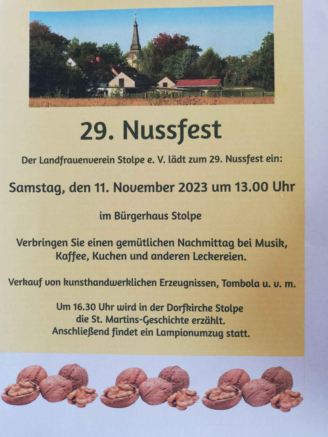 29. Nussfest in Stolpe | Stadt Hohen Neuendorf