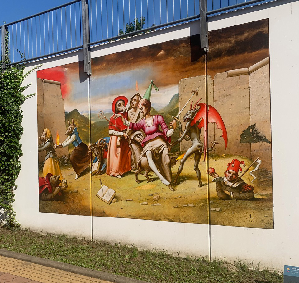 Wandbild auf dem Skulpturenboulevard