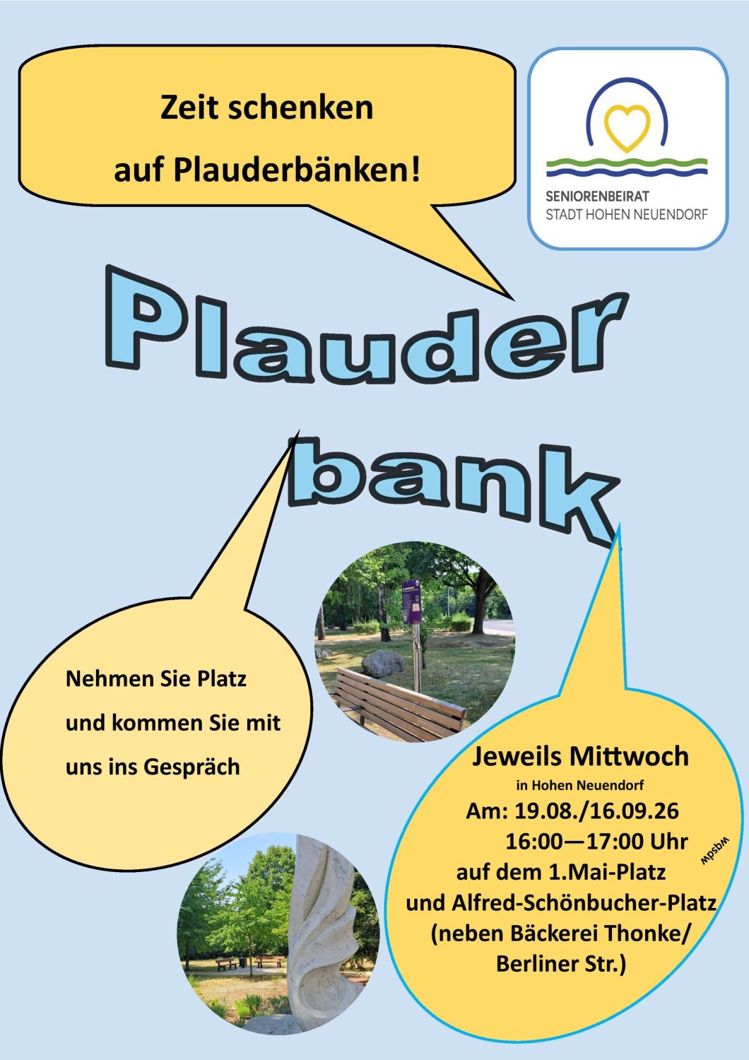 Flyer Plauderbank