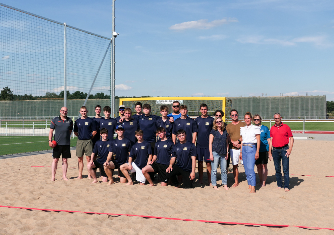 Eröffnung des neuen Beachhandballplatzes im Sportpark Bergfelde.