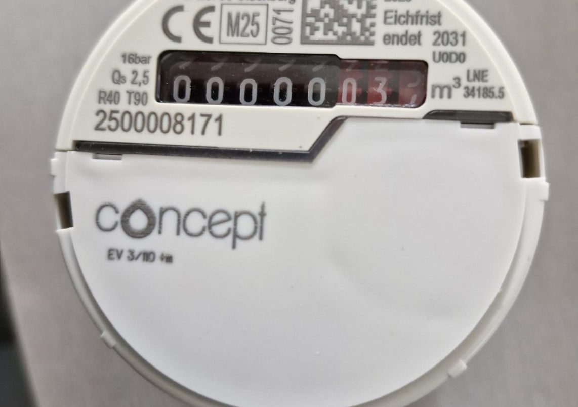 Beispielfoto eines Wasserzählers.