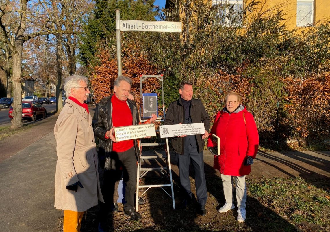 Umtausch Straßenschild-Hinweis Alfred-Gottheimer-Straße