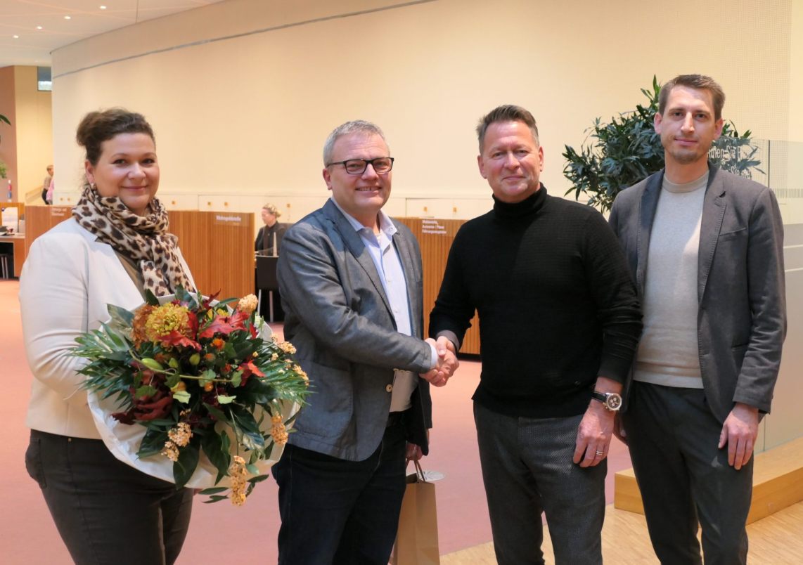Danke an Hennigsdorf: Monique Meyer, Thomas Günther, Steffen Apelt, Malte Borchert (v.l.n.r.)