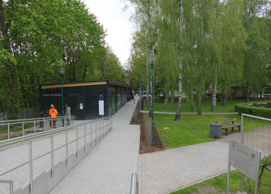 Fahrradabstellanlage am Müllheimer Platz mit Sammelschließanlage.