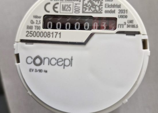 Beispielfoto eines Wasserzählers. Beispielfoto eines Wasserzählers.