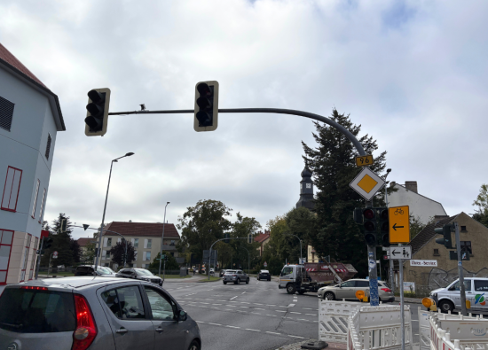 Die Ampelanlage an der Kaufland-Kreuzung fällt häufig aus. Die Ampelanlage an der Kaufland-Kreuzung fällt häufig aus.