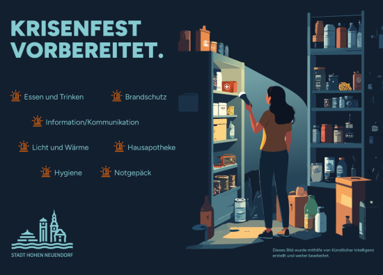 Krisenfest vorbereitet, Grafik mit Hinweisen zur Vorsorge